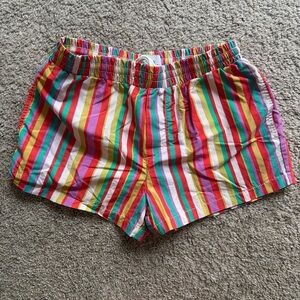 Multicolor Rainbow Stripe Urban Outfitters Board Shorts